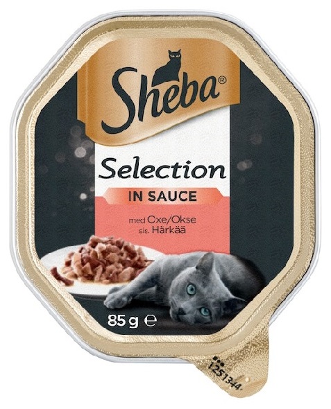 Sheba Kissanruoka Selection häränlihaa kastikkeessa 85g 